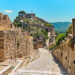 Picturesque View To Spanish Xativa Castle Or Castillo De Xativa Ancient Fortification Of Spain During Sunny