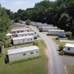 Mobile home park in Chef Boutonne, France near to the town of La Rochelle