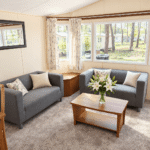 Bright Lounge With Lilies And Sage Cushions