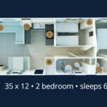 Willerby Linwood 2024 35ft By 12ft 2 Bed Floorplan