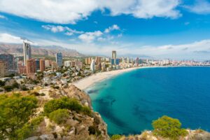 Benidorm,,Spain.,View,Over,The,Beach