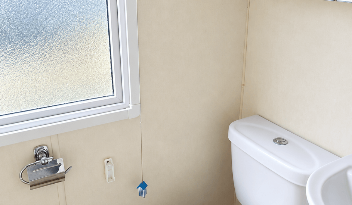 Brightened Bathroom With Frosted Window