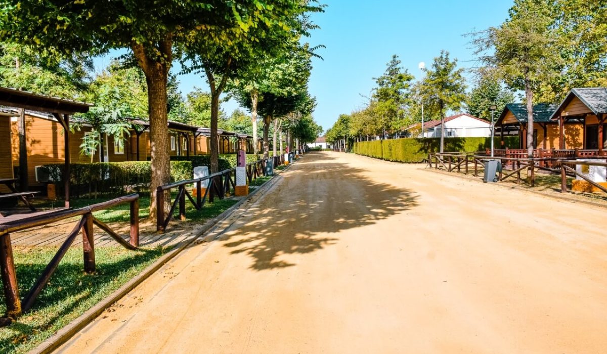Mobile home park in El Rocio, Spain near Matalascañas