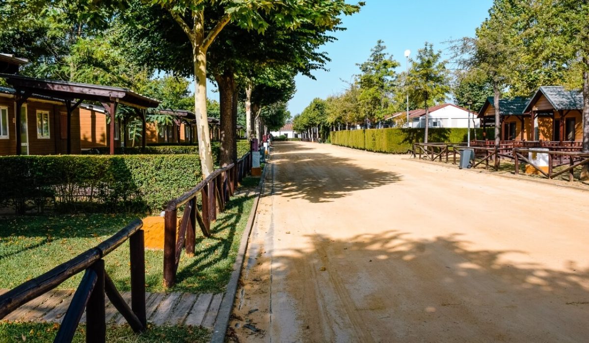 Mobile home park in El Rocio, Spain near Matalascañas